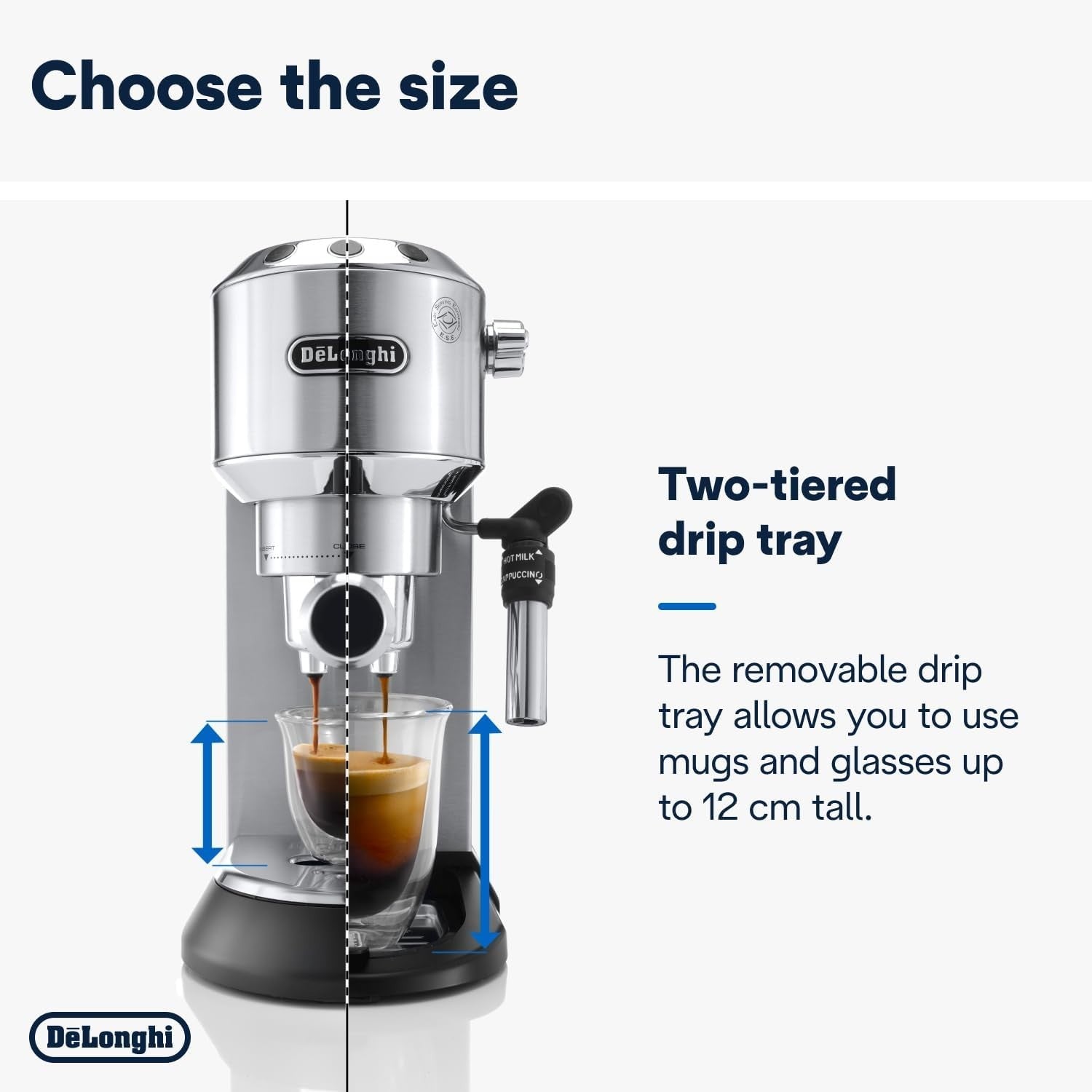 Slim Barista Coffee Maker 15 Bar Espresso Machine | Dual Cup | Steam Wand