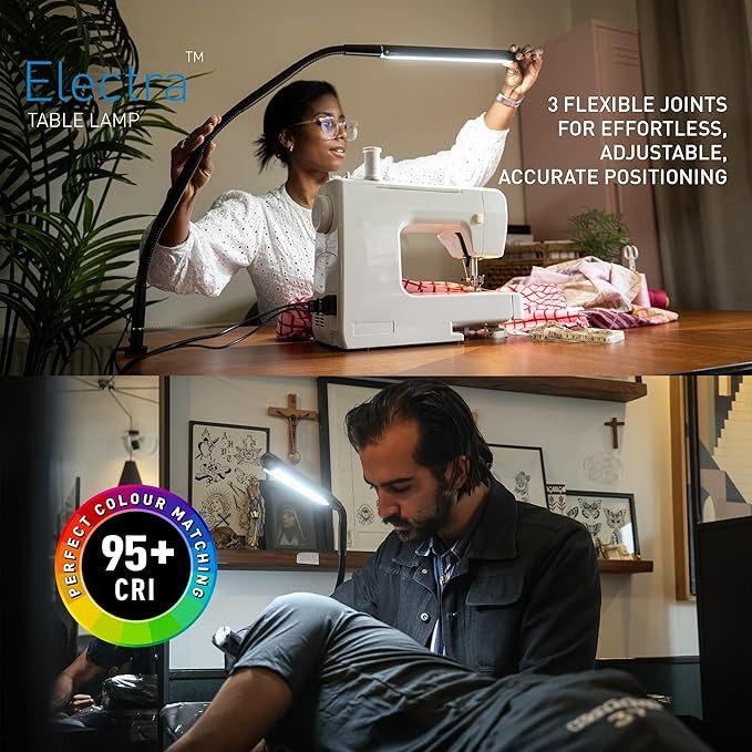 LED Desk Lamp Clamp Dimmable Study Light Adjustable Arm Anti Glare