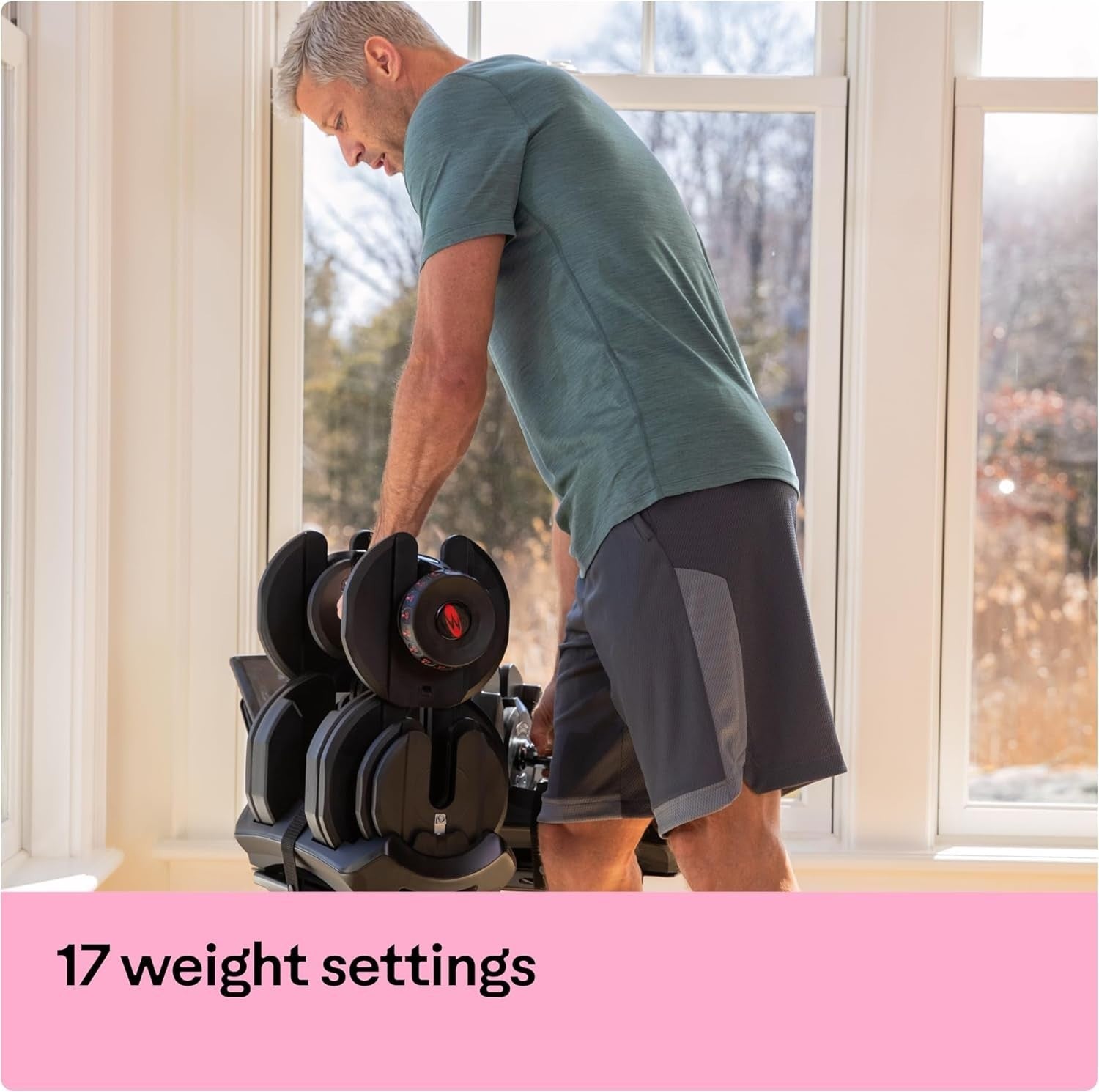 Adjustable Dumbbell 4–41KG Quick Dial Heavyweight Home Gym Single