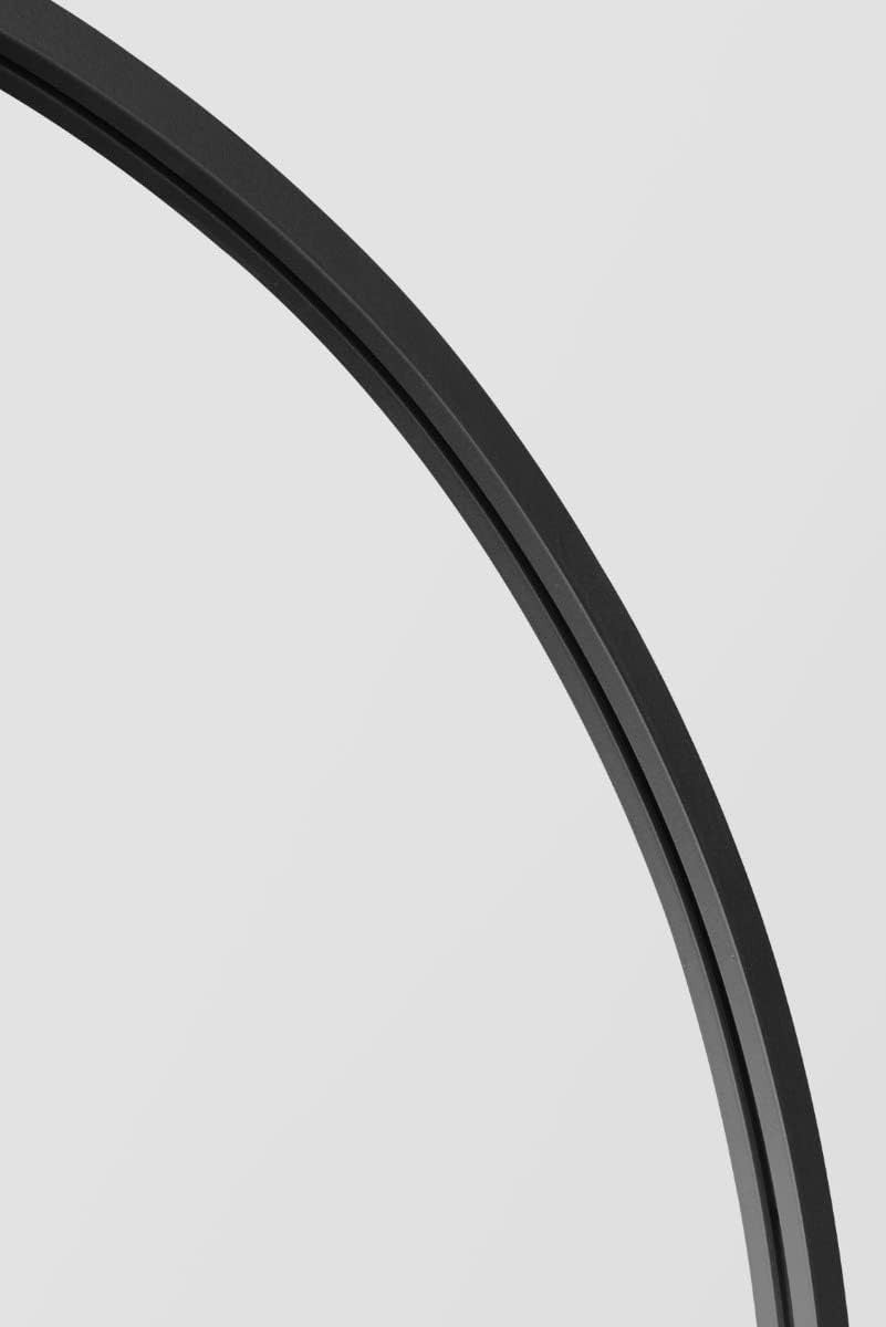 Large Black Metal Arched Wall Mirror 180x90cm Leaner & Hanging