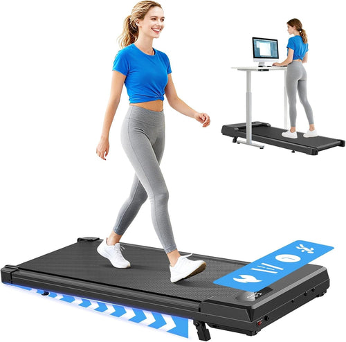 Under Desk Treadmill 5% Incline Portable Walking Pad Home Office LED Display