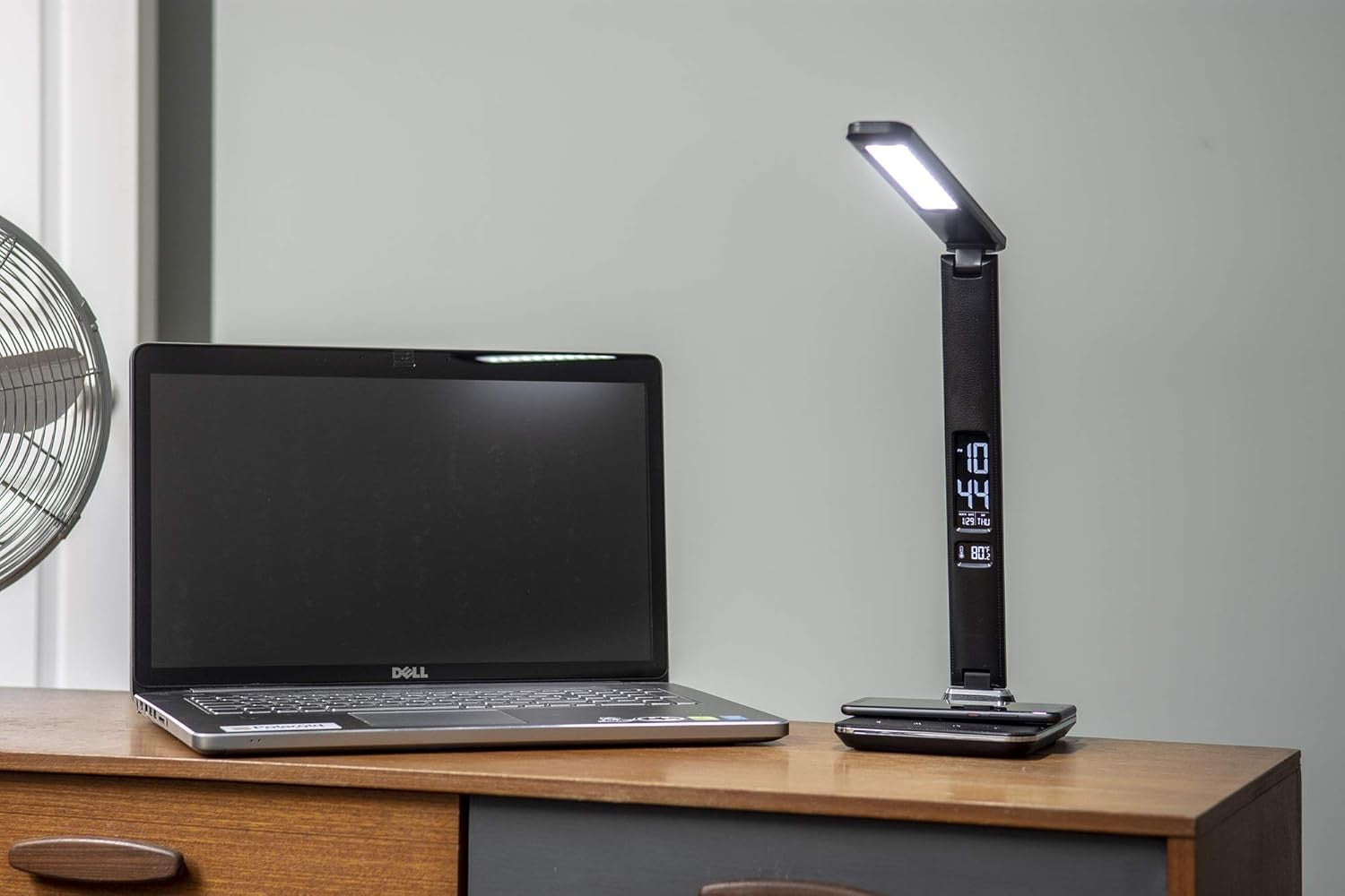 LED Desk Lamp Touch Control Wireless Charger Alarm Clock Foldable Light