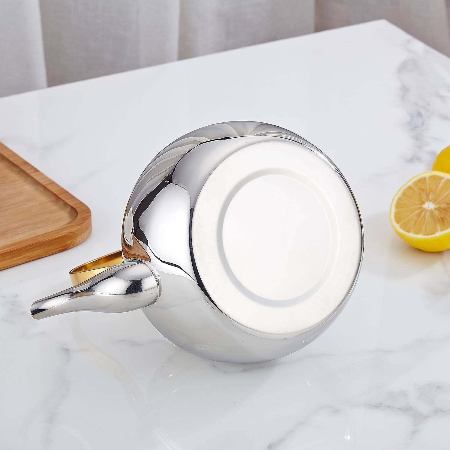 Stainless Steel Teapot 1.2L Tea Pot Infuser Induction Stovetop