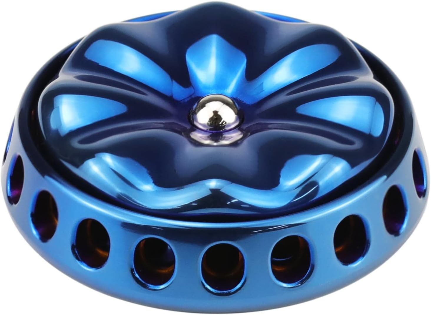 Blue Flower Metal Fidget Spinner Silent DIY Coin Top Slider