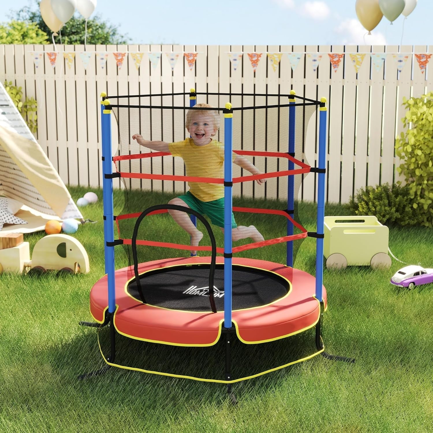 6FT Kids Trampoline Safety Enclosure Springless Indoor Outdoor 50KG
