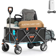 Electric Folding Wagon 200L 60kg Off-Road Festival Trolley Variable Speed Cart