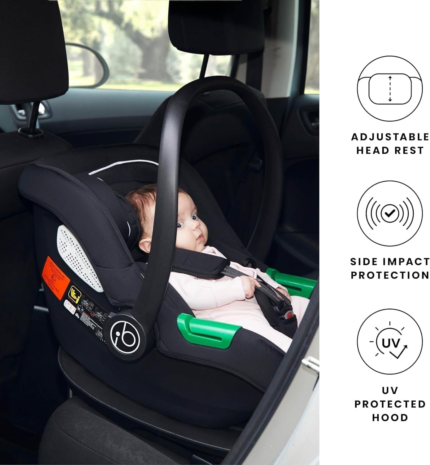 i-Size Baby Car Seat with ISOFIX Base R129 Rear Facing Newborn Infant