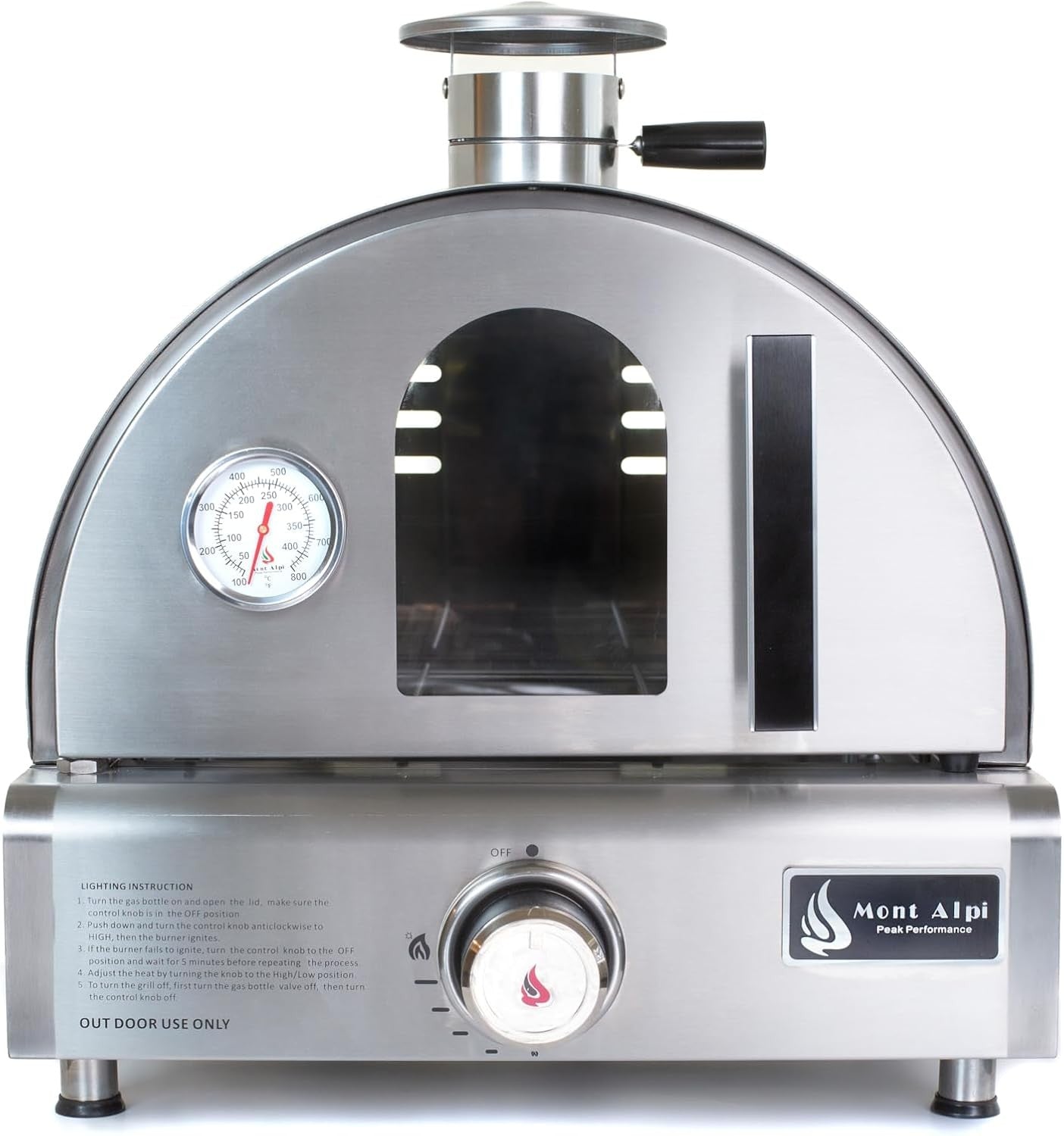 Stainless Steel Outdoor Pizza Oven | Gas & Wood Fired Multi-Fuel BBQ Grill