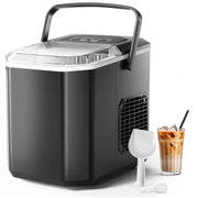 Compact Countertop Ice Maker 12Kg/24h, 9 Cubes Ready in 6 Mins, Portable