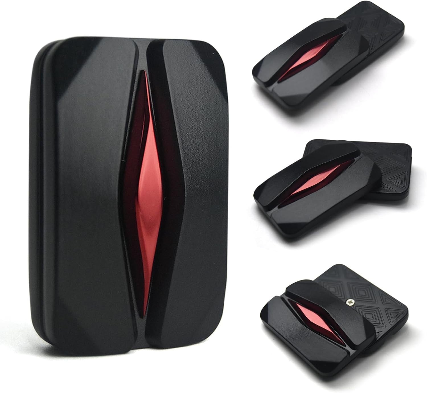 Magnetic Fidget Slider Black Red Zinc Alloy Executive Desk Toy