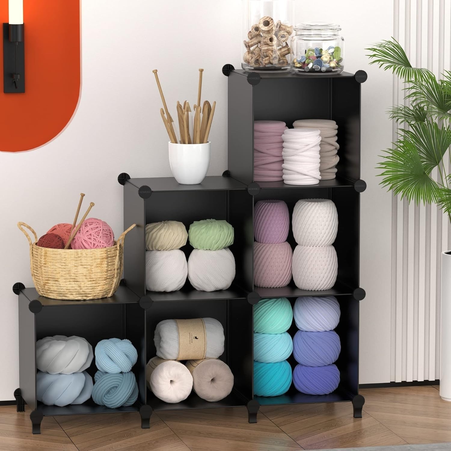6-Cube Storage Bookshelf Unit – Modular Shelves for Toys, Clothes, Books
