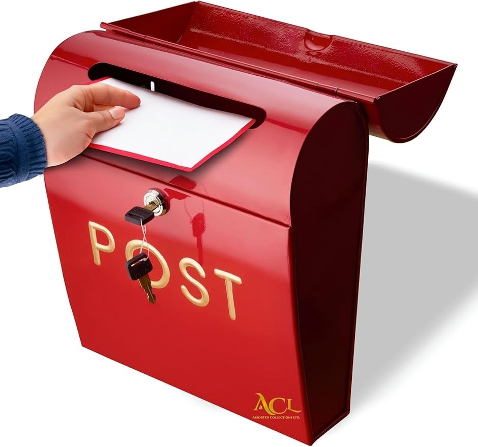 Lockable Wall Mounted Mailbox Aluminium Weatherproof Post Box Secure Modern