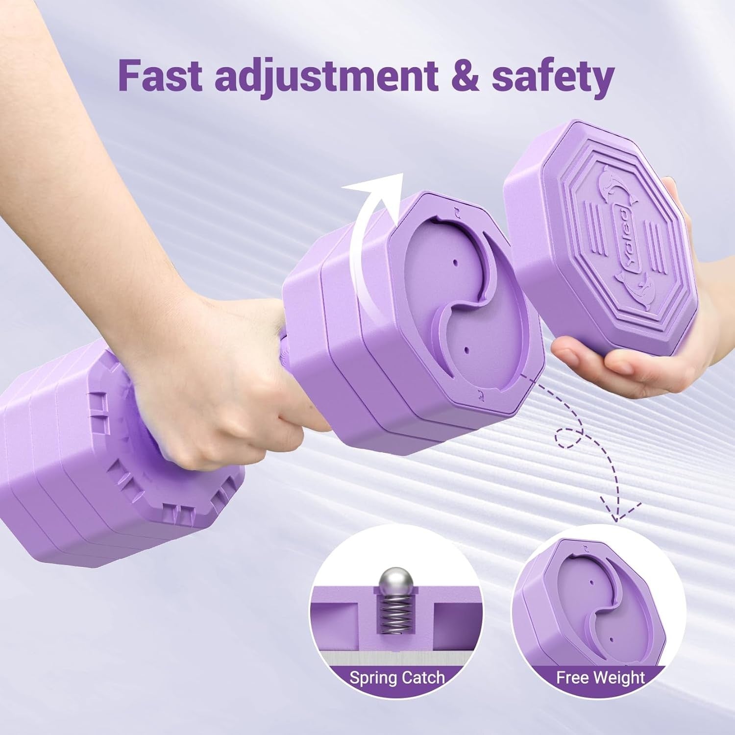 4-in-1 Adjustable Hand Weights 2–5KG Each Non-Slip No-Roll Dumbbell Set