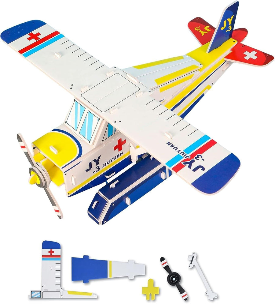 3D Airplane Model Kit for Kids - Educational DIY Puzzle Toy & Craft Gift