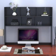 Wood Desktop Bookshelf Organizer | 7-Shelf Countertop Storage Hutch 60cm Black
