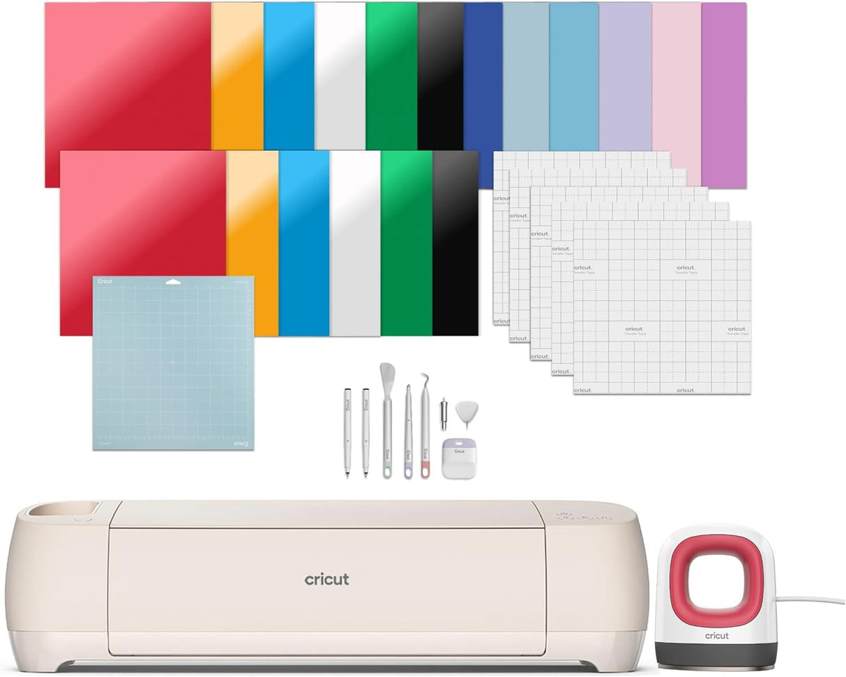 Smart Cutting Machine Starter Bundle Vinyl Cardstock Iron-On Crafts