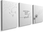 Minimalist Inspirational Wall Art Set of 3 Framed Canvas 30x40cm Prints