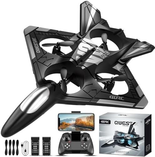 4DRC V31 RC Plane with Camera 360 Flip 3 Speed LED Light 2 Battery Foam Jet