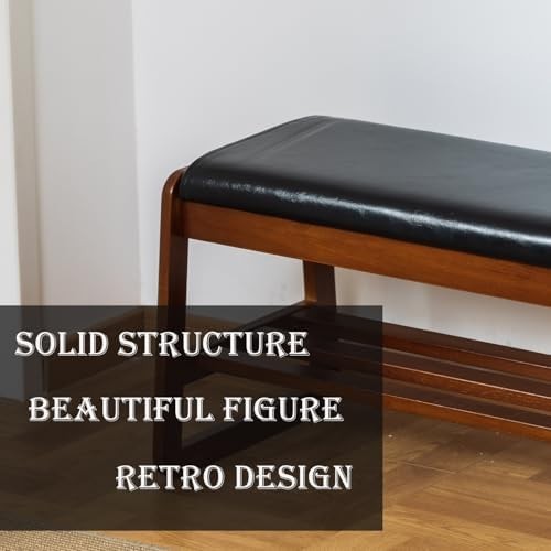 Modern Black Entryway Shoe Bench with Cushion & Flip-Top Hidden Storage