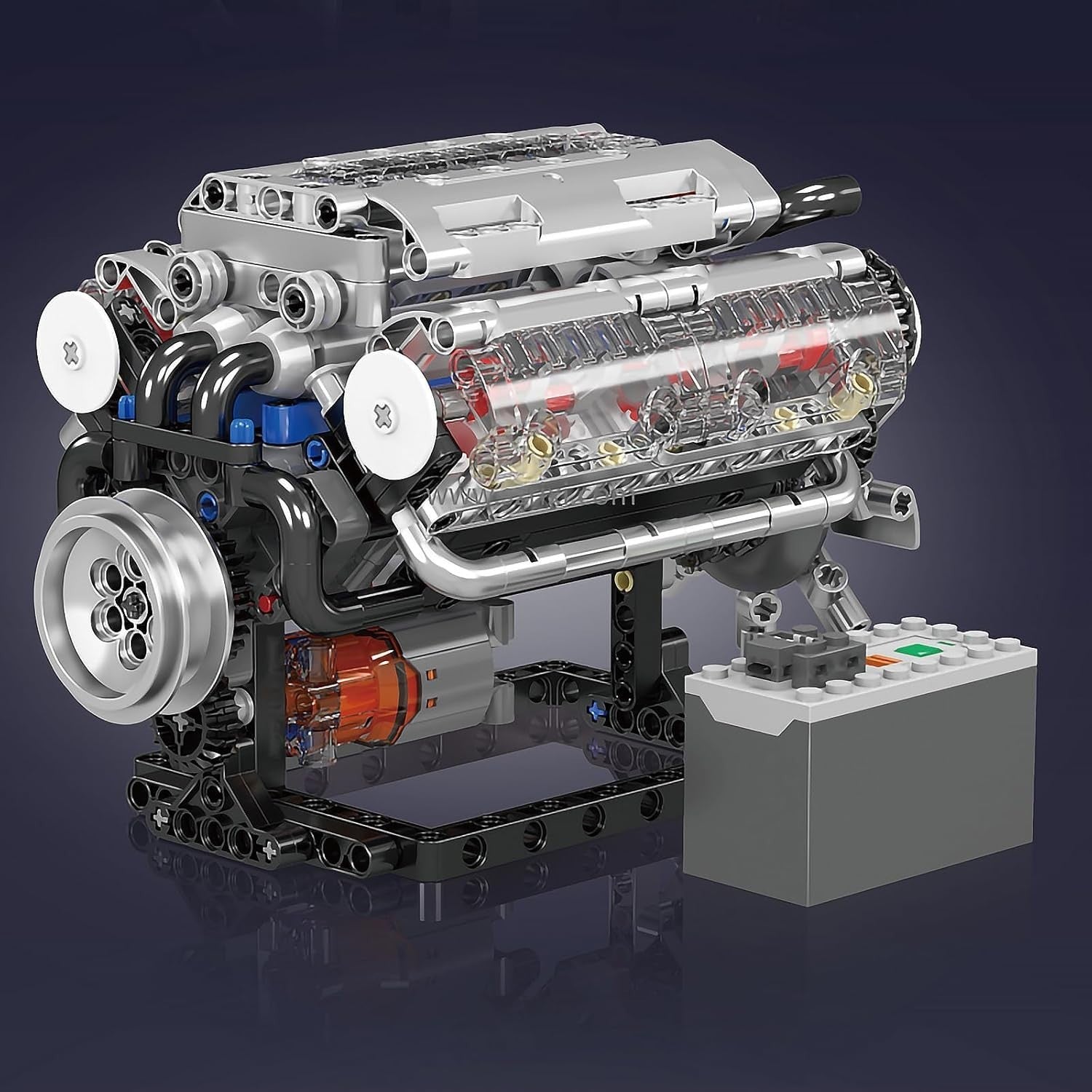 Mini V8 Engine Model Kit 535pcs DIY STEM Motor Build Educational Mechanical Toy