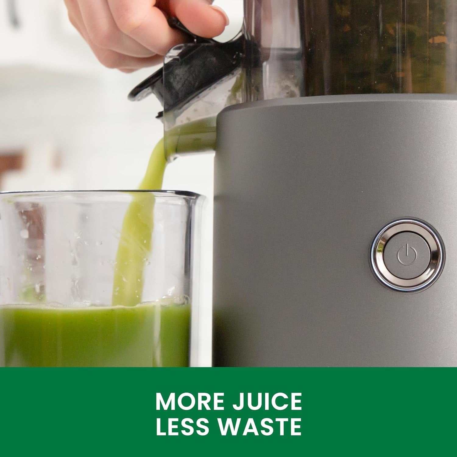 Grey Cold Press Juicer 2L Extra Large Hopper Auto Reverse Easy Clean