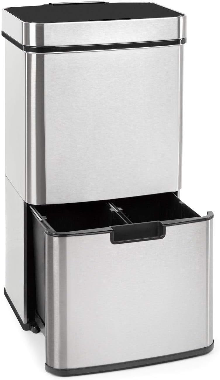 72L Touchless Kitchen Bin | Automatic Sensor Trash Can Silver