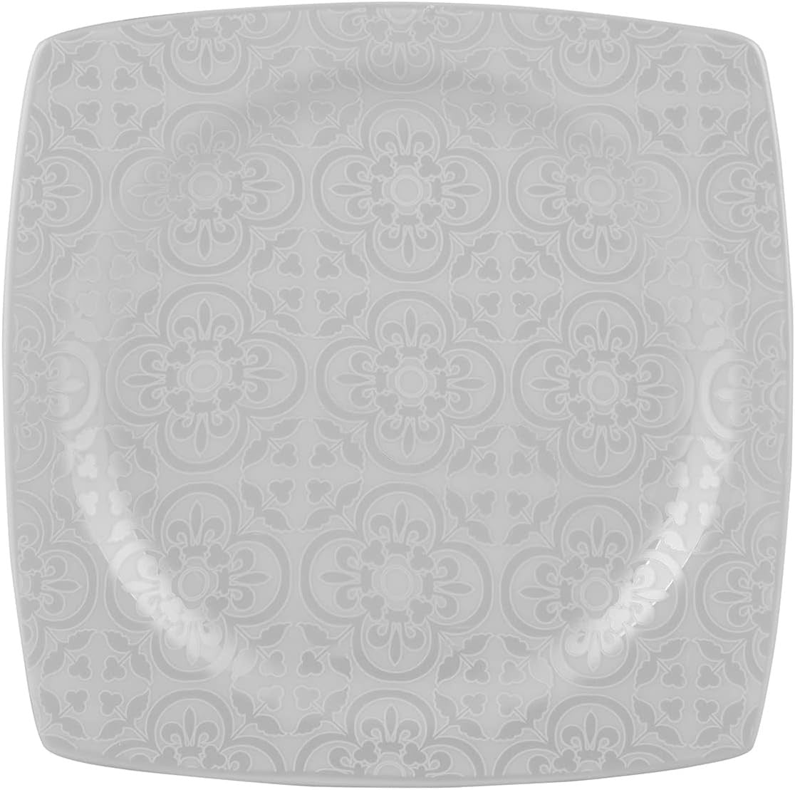 24pc White Porcelain Dinner Set Square Plates Bowls Elegant Tableware