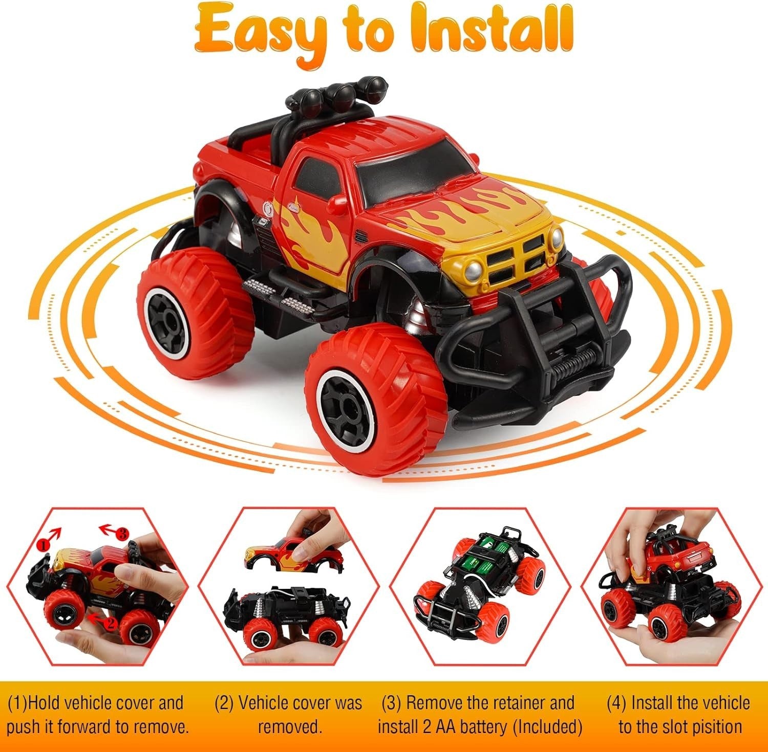 Remote Control Car for Kids 3-9 | Off-Road RC Monster Truck Toy | Boys & Girls