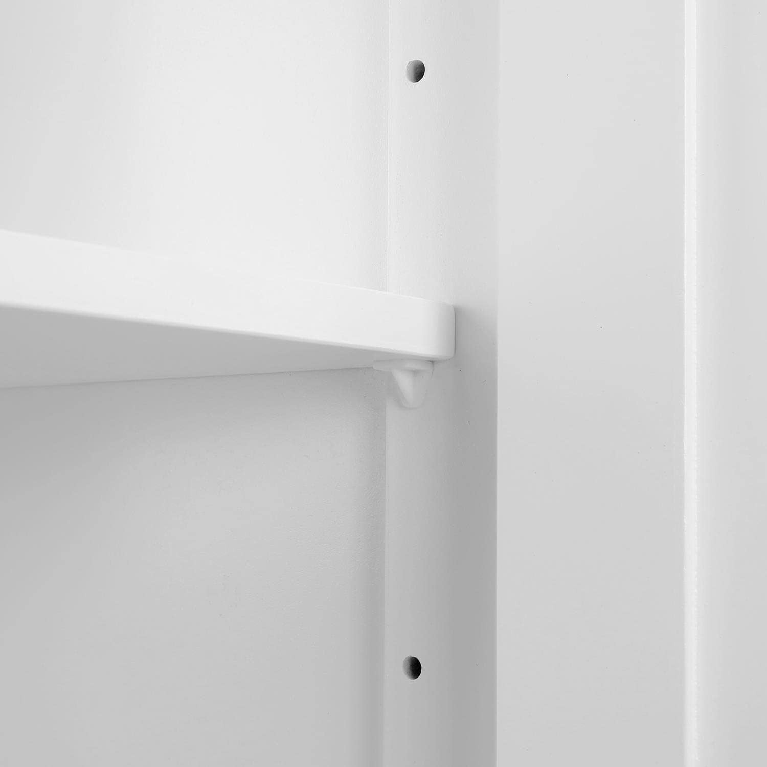 White Under Sink Bathroom Cabinet 60x30x60cm Wooden Storage Cupboard Unit