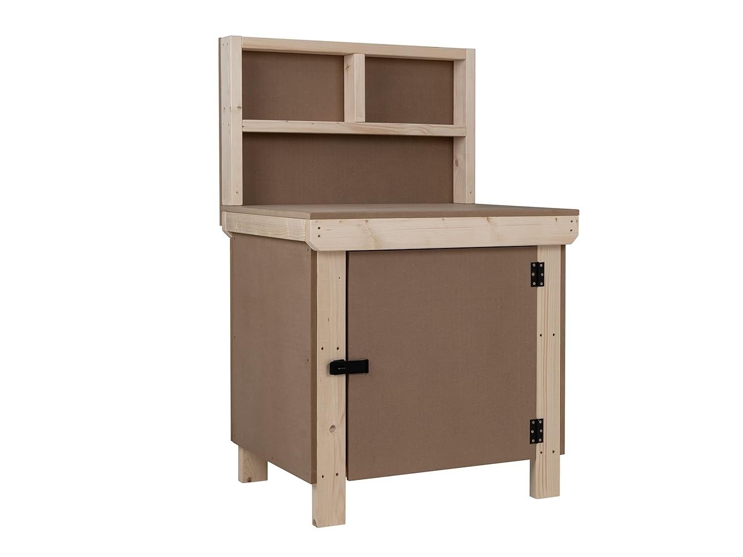 3ft Heavy Duty MDF Workbench with Lockable Cupboard & Back Panel – Garage Table