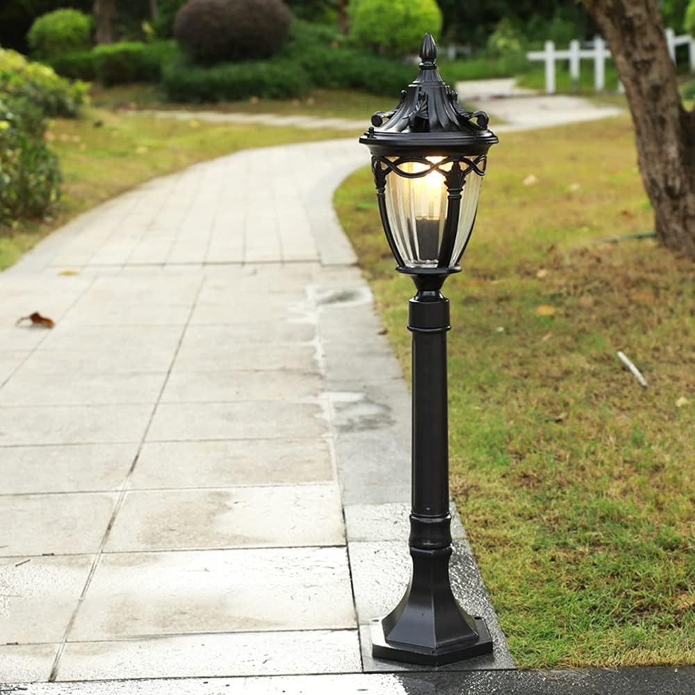 Outdoor Post Light Retro Garden Lantern IP55 E27 60W Lamp (B)
