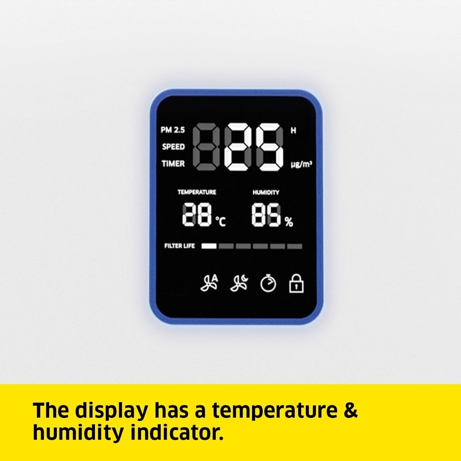 HEPA Air Purifier 320m³/h Auto Night Mode Large Room 30m²