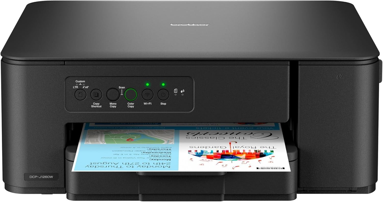 A4 Colour Wireless Inkjet Printer | 3-in-1 | 2-Sided Print | Black