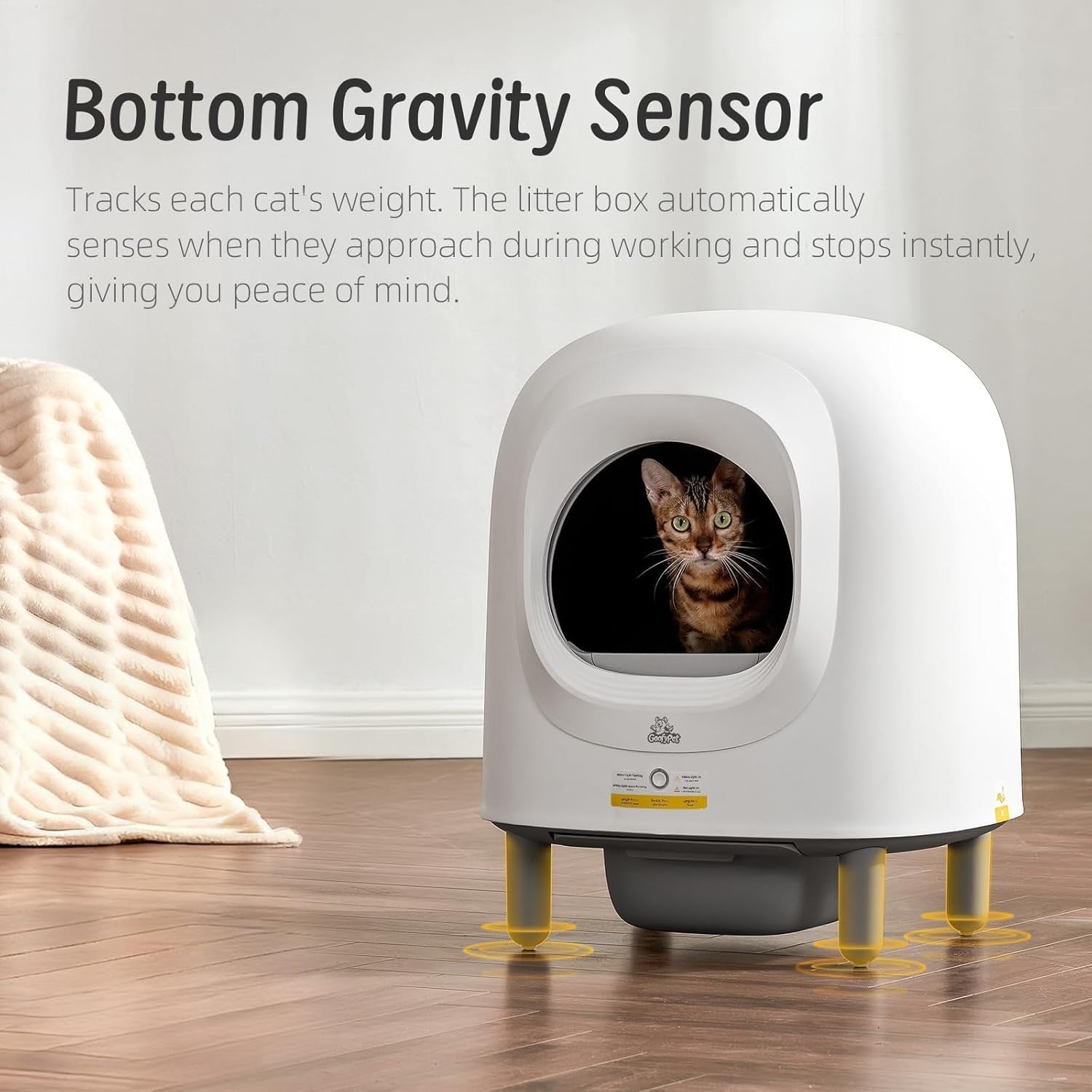 Self Cleaning Cat Litter Box APP Control XL Auto Odor Free Smart