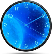 Blue Moon Luminous Wall Clock 30cm Silent Glow in Dark Night Sky Bedroom Decor