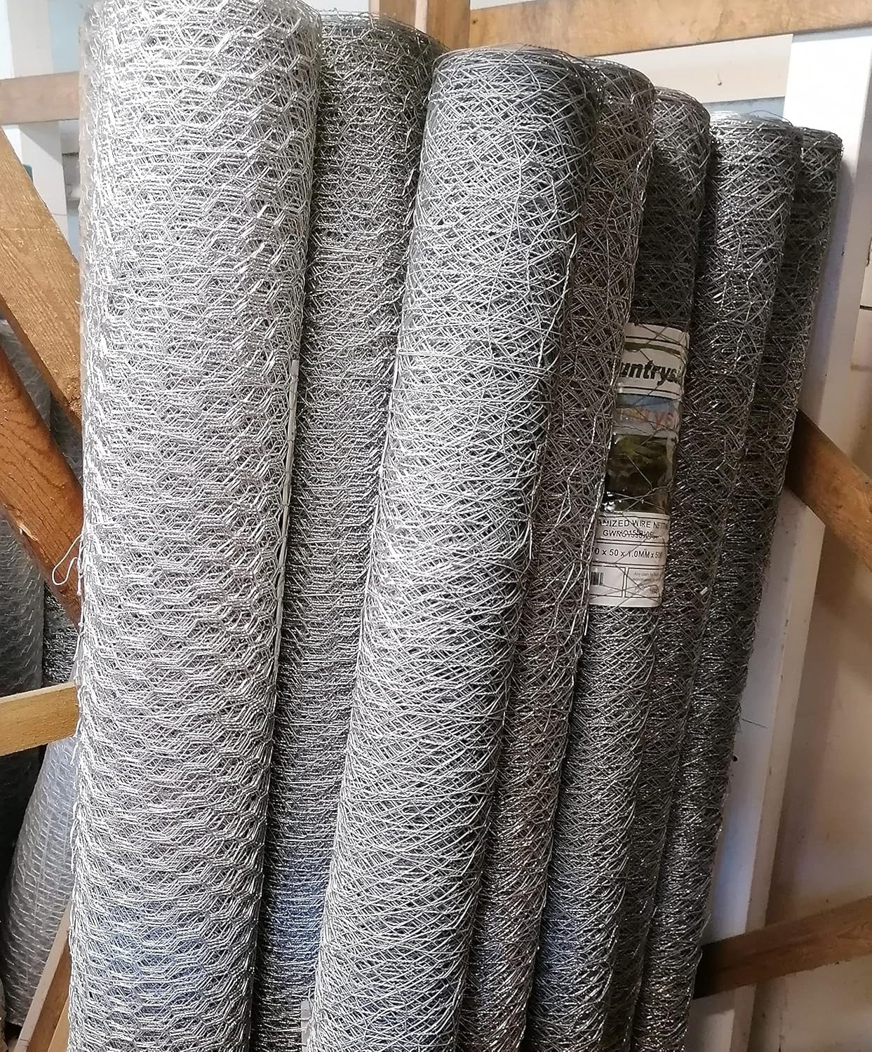 25M x 1.8M Galvanised Chicken Wire Mesh 50mm Hex