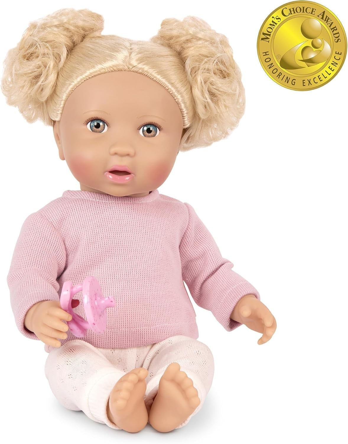 36cm Soft Baby Doll Blue Eyes Blonde Hair Dummy Outfit Toy Kids