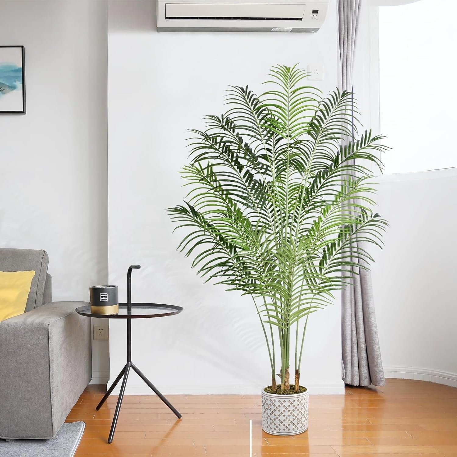 2pcs 200cm Artificial Palm Tree Faux Tropical Indoor Outdoor Home Decor Plant