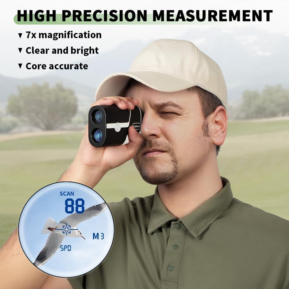 Golf Rangefinder 1200 Yards Slope Laser Flag Lock Vibration Rechargeable