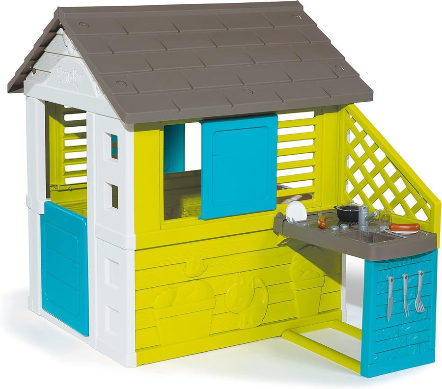 Kids Playhouse Indoor Outdoor w Kitchen Large Garden Toy House