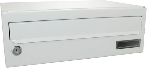Lockable Wall Mounted Post Box Secure Mailbox for Flats | White | C4 Size