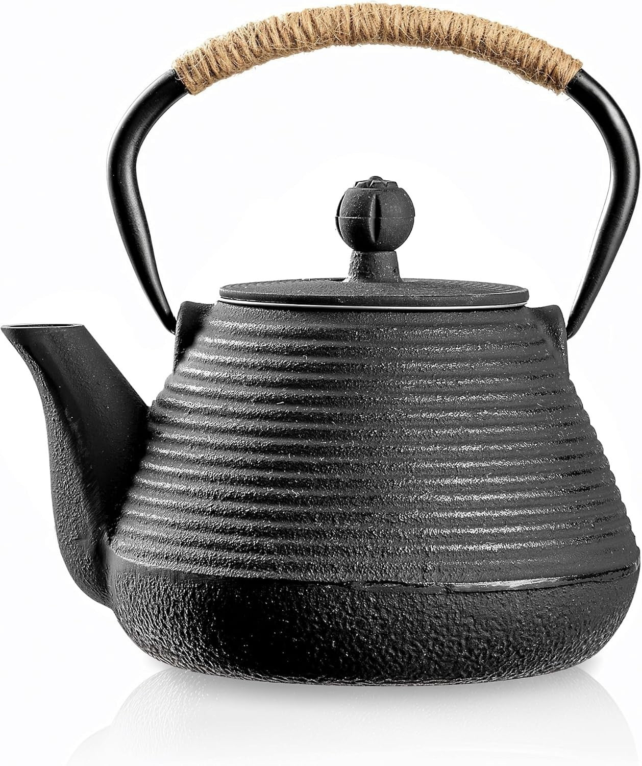 Cast Iron Teapot 1000ml Japanese Tetsubin Tea Kettle w Infuser Black