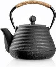 Cast Iron Teapot 1000ml Japanese Tetsubin Tea Kettle w Infuser Black