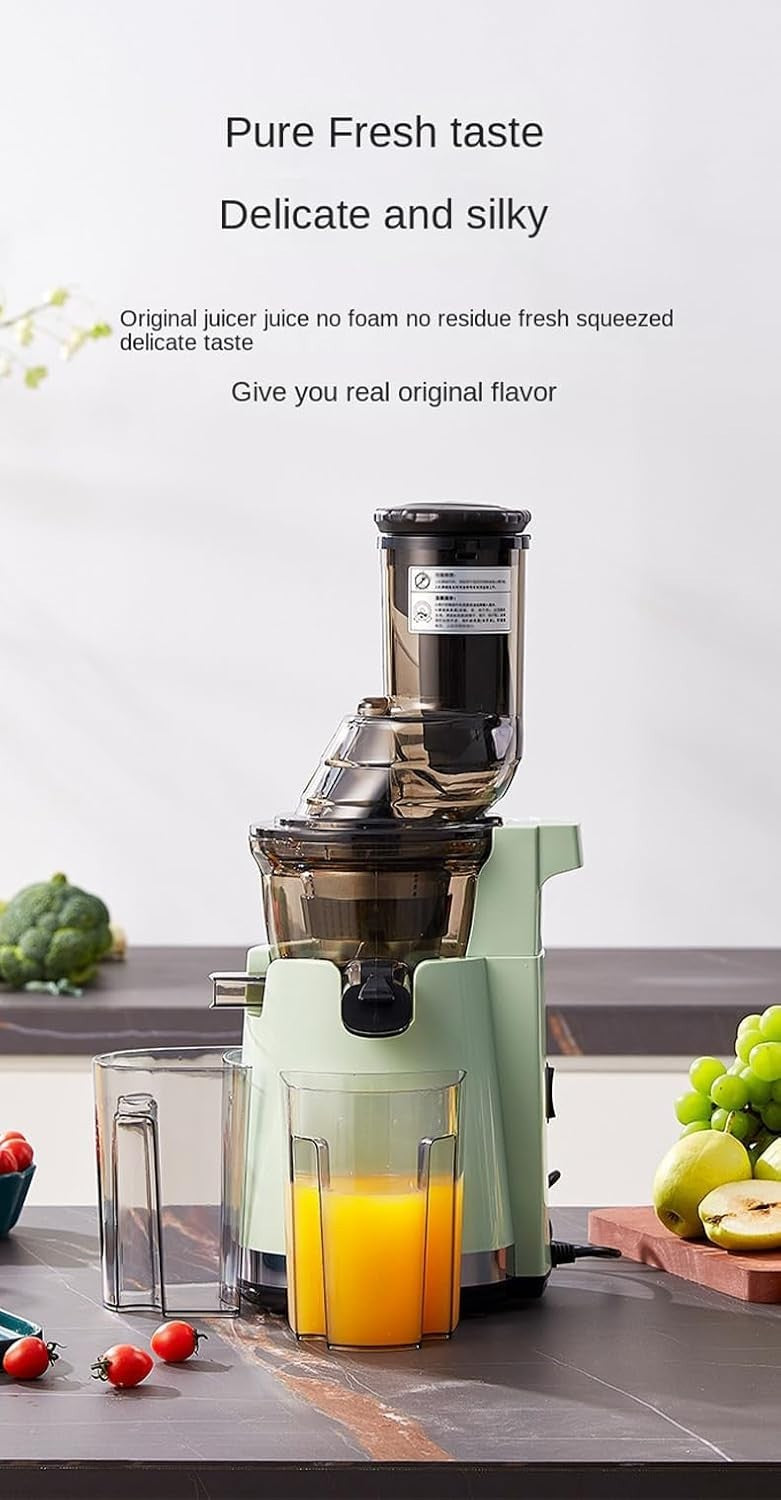 Blue Automatic Cold Press Juicer Dual Speed 96% Pure Juice Anti Drip