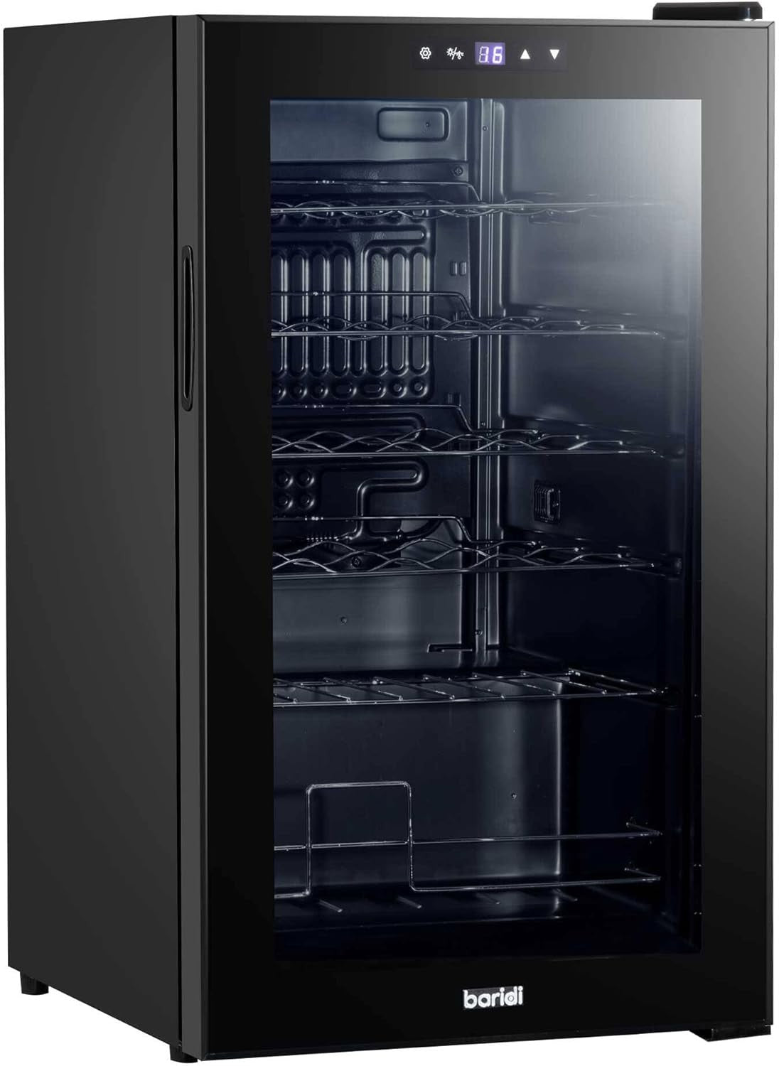 24 Bottle Wine Cooler Fridge Digital Touch Control LED Quiet Freestanding