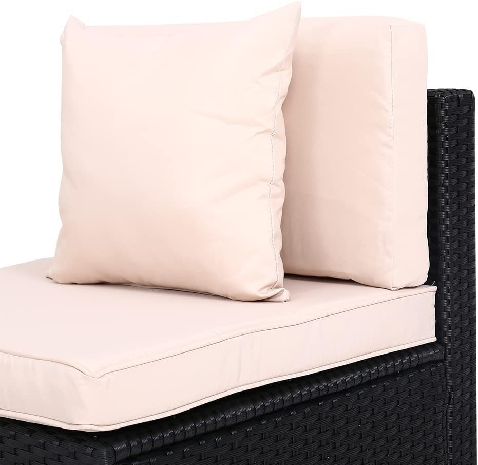 4-Seater Rattan Garden Sofa Set Outdoor Patio Modular Lounge with Cushions