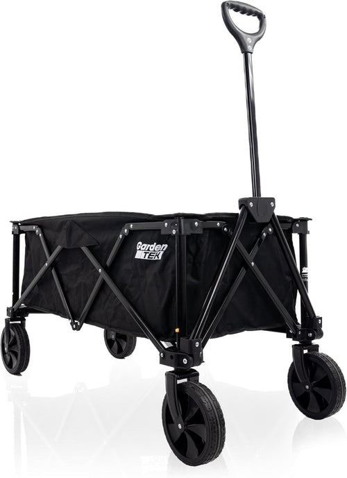 Folding Garden Trolley Cart 100kg Load 135L Capacity Lightweight 360° Wheels