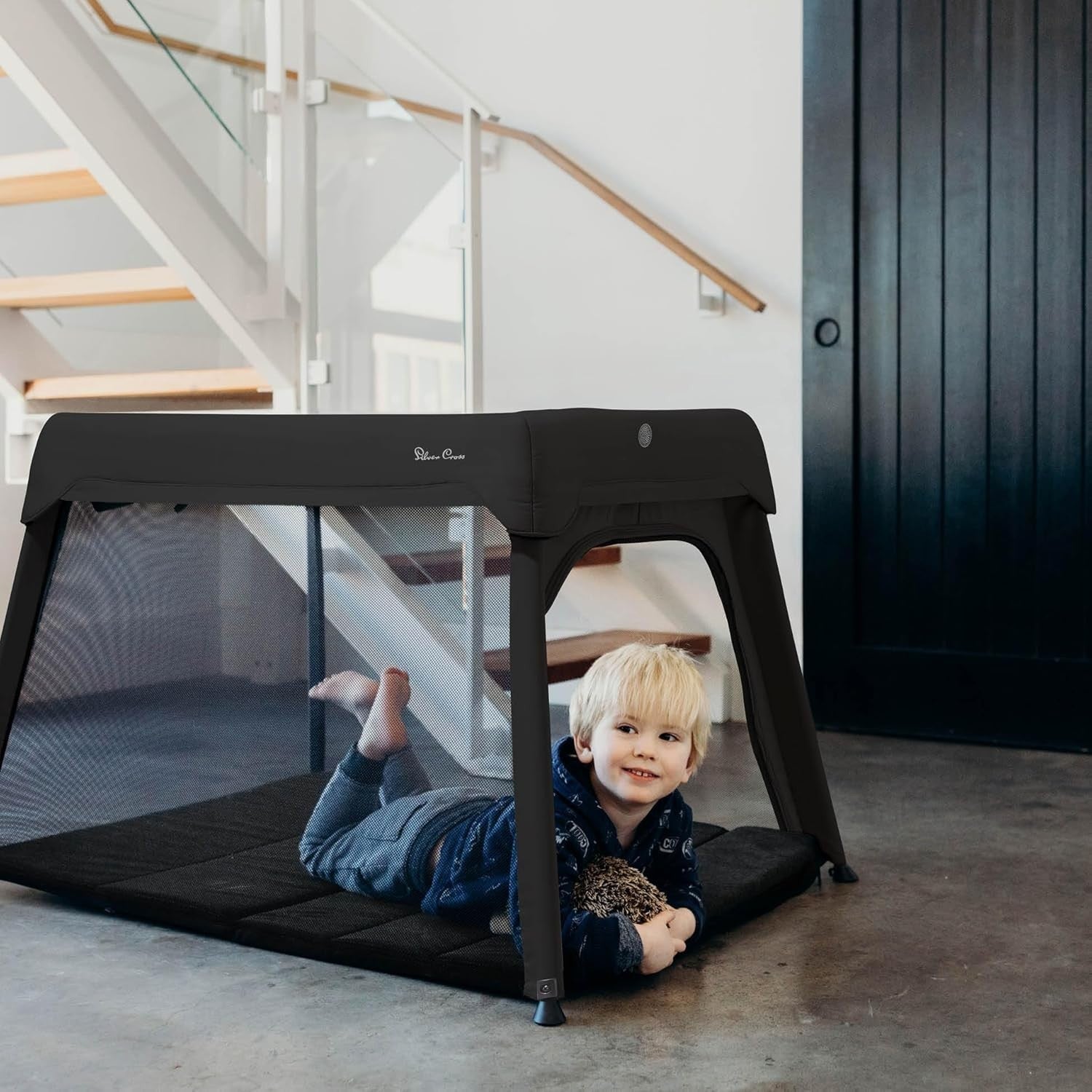 3 in 1 Baby Travel Cot Crib Bed Playpen Portable Lightweight Compact Carbon