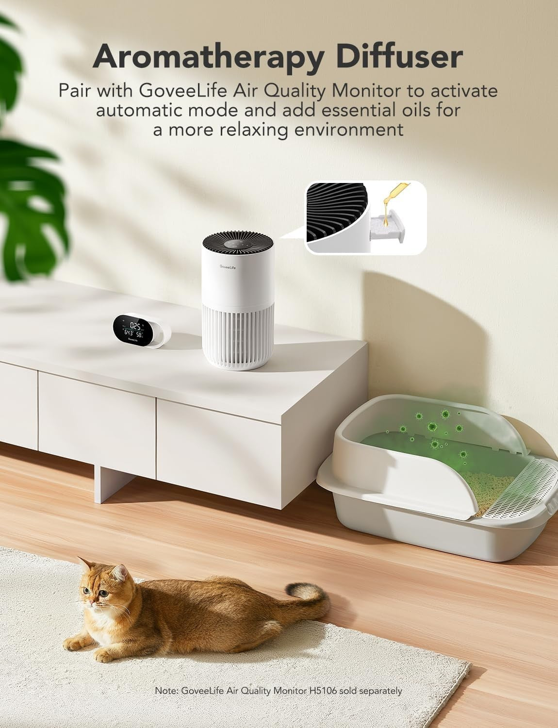 Mini Smart Air Purifier Bedroom HEPA Alexa App Control Quiet