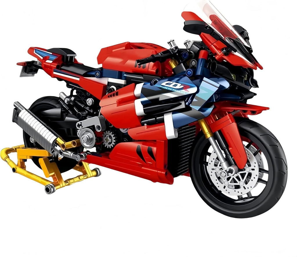 1017-Piece Motorcycle Building Kit with Realistic Details & Durable ABS